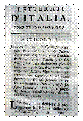 Descrizione: C:\Users\Andrea\Pictures\Recensione Poleni  Giornale Letterati\P1130456.JPG
